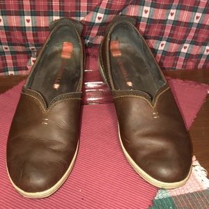 Merrell Select Grip brown leather loafers size 8.5